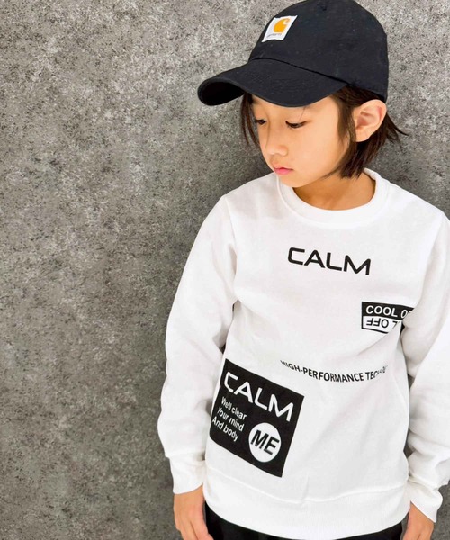 THE CASUAL(カジュアル)の「裏起毛クルーネックプリントトレーナー キッズ(スウェット・キッズ・ベージュ系/ホワイト系/オフホワイト/ベージュ/ブラック系2/ブラック/ブラック系1/杢グレー/ブラック系・110cm/130cm/120cm/140cm/150cm/160cm)」の3枚目の写真