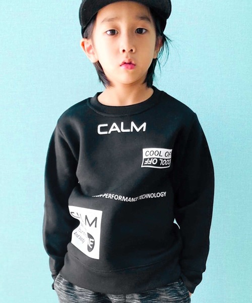 THE CASUAL(カジュアル)の「裏起毛クルーネックプリントトレーナー キッズ(スウェット・キッズ・ベージュ系/ホワイト系/オフホワイト/ベージュ/ブラック系2/ブラック/ブラック系1/杢グレー/ブラック系・110cm/130cm/120cm/140cm/150cm/160cm)」の6枚目の写真