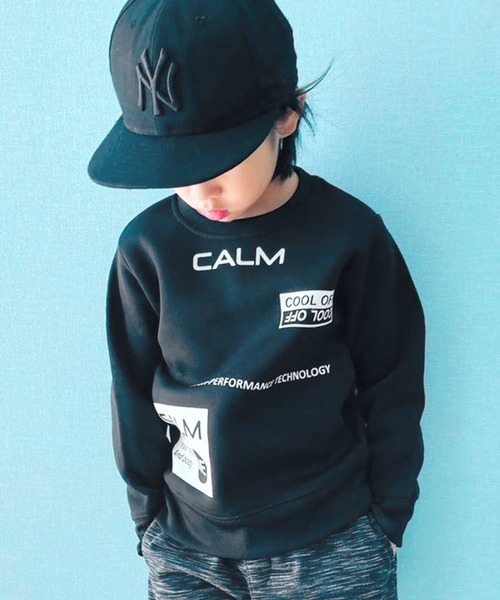 THE CASUAL(カジュアル)の「裏起毛クルーネックプリントトレーナー キッズ(スウェット・キッズ・ベージュ系/ホワイト系/オフホワイト/ベージュ/ブラック系2/ブラック/ブラック系1/杢グレー/ブラック系・110cm/130cm/120cm/140cm/150cm/160cm)」の13枚目の写真