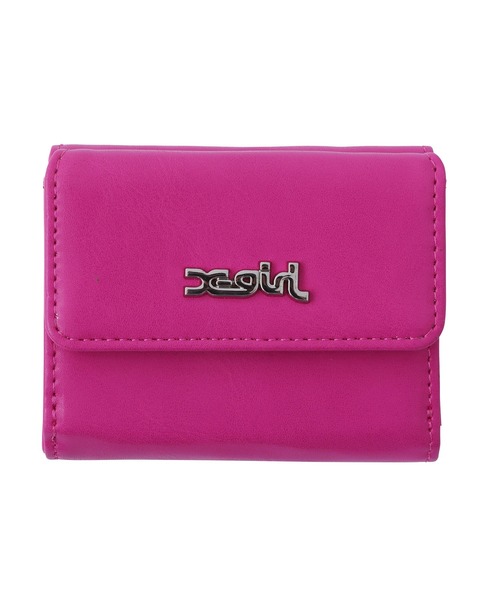 X-girl(エックスガール)の「FAUX LEATHER MINI WALLET(財布・レディース・ライトグリーン/ピンク/ブラック・ONE SIZE)」の4枚目の写真