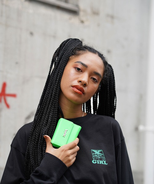 X-girl(エックスガール)の「FAUX LEATHER MINI WALLET(財布・レディース・ライトグリーン/ピンク/ブラック・ONE SIZE)」の10枚目の写真