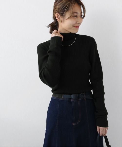 ジャーナルスタンダードタートルネックプルオーバー　ブラック 追加》スイスオーガニックコットンタートルネックプルオーバー