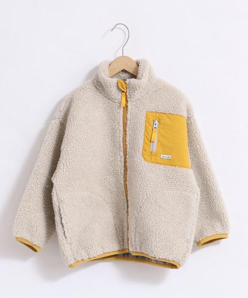 美品／1回着用Coen キッズボアフリースジャケット(120) coen（コーエン）の「coen キッズ[洗える]ボアフリーススタンド