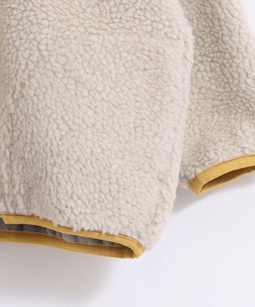 coen（コーエン）の「[洗える]ボアフリーススタンドカラージップブルゾン（ブルゾン・キッズ・グレー/オフホワイト・100/130/120/110）」の10枚目の写真