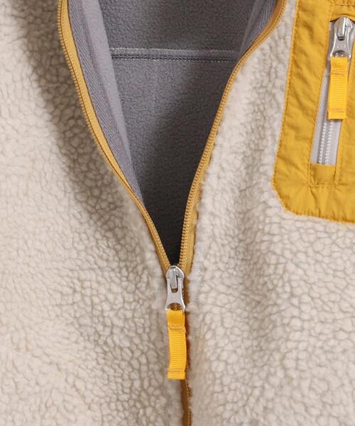 coen（コーエン）の「[洗える]ボアフリーススタンドカラージップブルゾン（ブルゾン・キッズ・グレー/オフホワイト・100/130/120/110）」の11枚目の写真