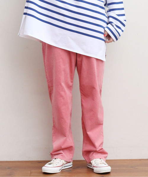 My Fav. CHILD WOMAN(マイファブチャイルドウーマン)の「11W双糸コールゆるスリムパンツ(その他パンツ・レディース・グリーン/ピンク/サックスブルー/ホワイト・38/36)」の4枚目の写真