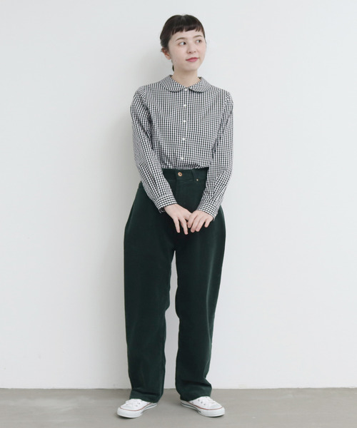 My Fav. CHILD WOMAN(マイファブチャイルドウーマン)の「11W双糸コールゆるスリムパンツ(その他パンツ・レディース・グリーン/ピンク/サックスブルー/ホワイト・38/36)」の22枚目の写真