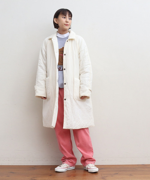 My Fav. CHILD WOMAN(マイファブチャイルドウーマン)の「11W双糸コールゆるスリムパンツ(その他パンツ・レディース・グリーン/ピンク/サックスブルー/ホワイト・38/36)」の19枚目の写真