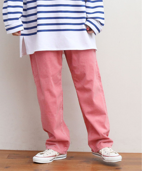 My Fav. CHILD WOMAN(マイファブチャイルドウーマン)の「11W双糸コールゆるスリムパンツ(その他パンツ・レディース・グリーン/ピンク/サックスブルー/ホワイト・38/36)」の6枚目の写真