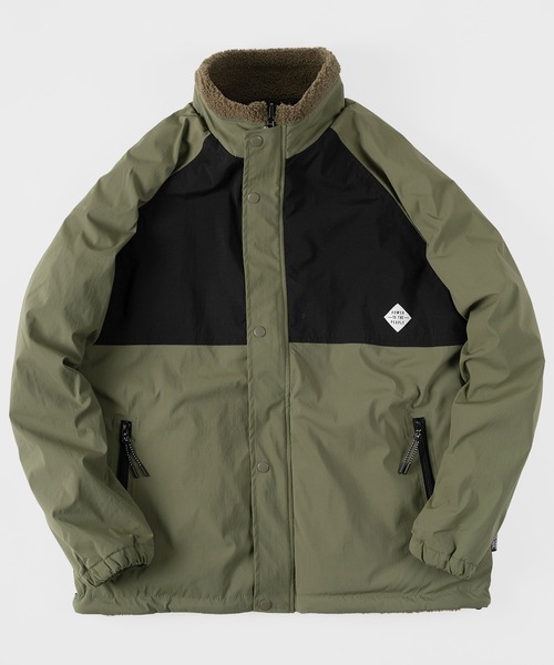 POWER TO THE PEOPLE（パワートゥーザピープル）の「【POWER TO THE PEOPLE/パワー トゥザ ピープル】リーバーシブル スタンドナイロンジャケット/ボアジャケット/【撥水】【防汚】（ブルゾン・メンズ・ブラック/ベージュ/カーキ/マルチ・M/L）」の3枚目の写真