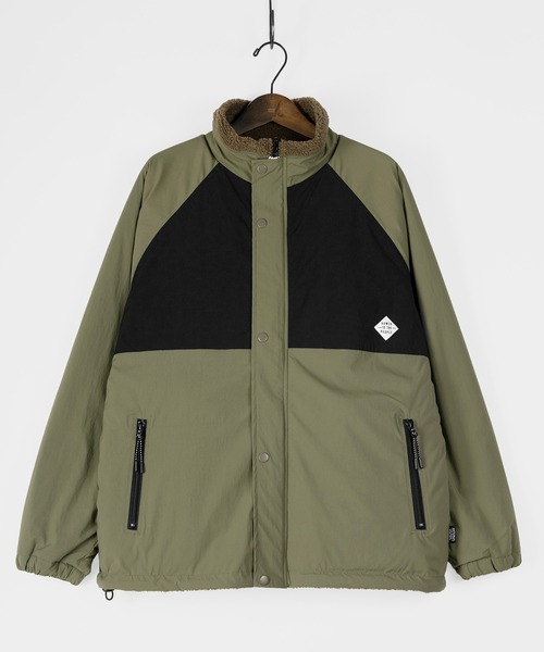 POWER TO THE PEOPLE（パワートゥーザピープル）の「【POWER TO THE PEOPLE/パワー トゥザ ピープル】リーバーシブル スタンドナイロンジャケット/ボアジャケット/【撥水】【防汚】（ブルゾン・メンズ・ブラック/ベージュ/カーキ/マルチ・M/L）」の21枚目の写真