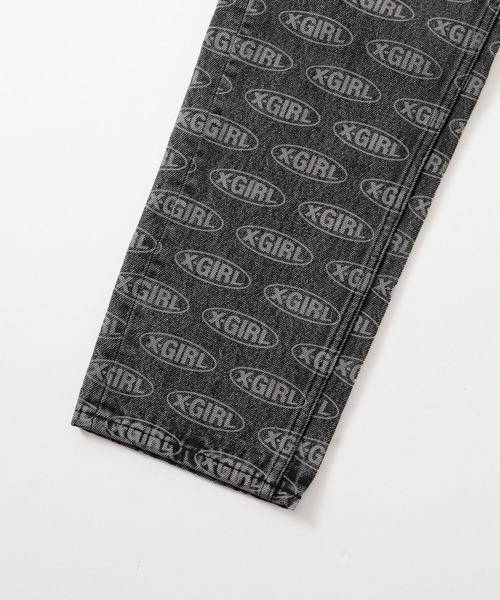 X-girl（エックスガール）の「OVAL LOGO DENIM PANTS（デニムパンツ・レディース・ブラック/ライトインディゴブルー・S/M/XS）」の22枚目の写真