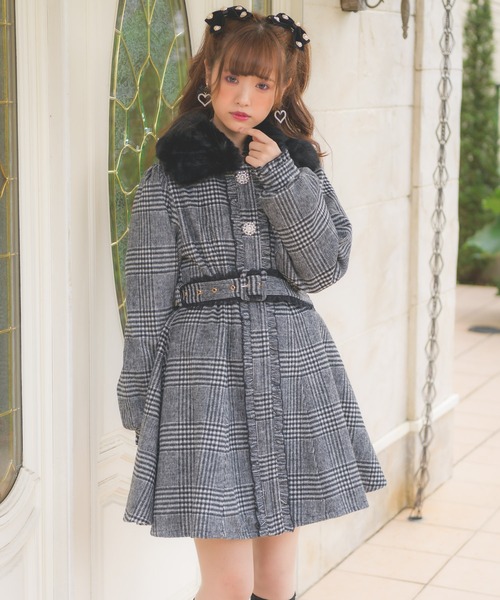 ROJITA ベルト付きファーコート セール】ファーケープコート（その他