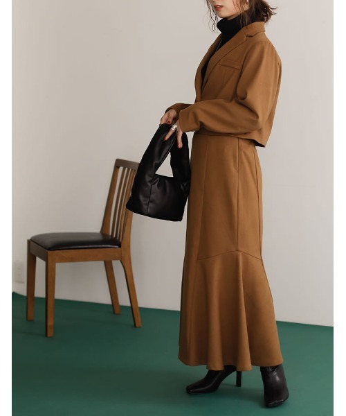 Re:EDIT(リエディ)の「ツイルショートテーラードジャケット(テーラードジャケット・レディース・ブルー/キャメル/ブラック/ブラウン・LARGE/MEDIUM)」の12枚目の写真