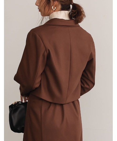 Re:EDIT(リエディ)の「ツイルショートテーラードジャケット(テーラードジャケット・レディース・ブルー/キャメル/ブラック/ブラウン・LARGE/MEDIUM)」の17枚目の写真