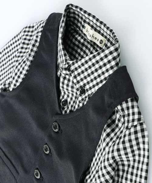 BRANSHES(ブランシェス)の「【キメ服】フォーマルベスト(スーツベスト・キッズ・ネイビー/グレー・110cm/120cm/130cm)」の10枚目の写真