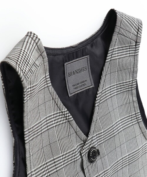 BRANSHES(ブランシェス)の「【キメ服】フォーマルベスト(スーツベスト・キッズ・ネイビー/グレー・110cm/120cm/130cm)」の7枚目の写真