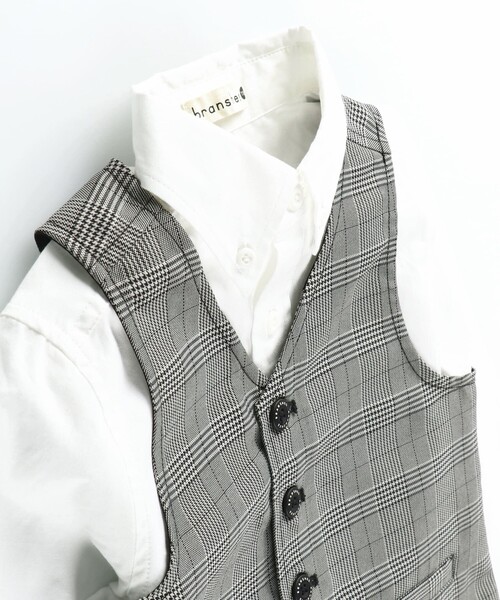 BRANSHES(ブランシェス)の「【キメ服】フォーマルベスト(スーツベスト・キッズ・ネイビー/グレー・110cm/120cm/130cm)」の3枚目の写真