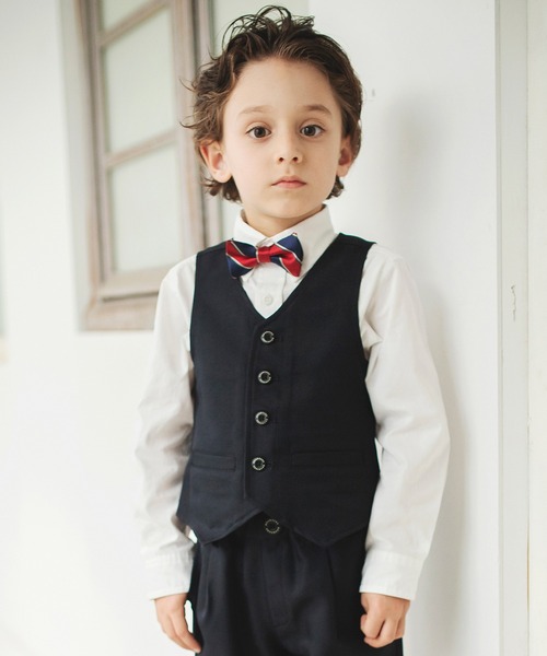 BRANSHES(ブランシェス)の「【キメ服】フォーマルベスト(スーツベスト・キッズ・ネイビー/グレー・110cm/120cm/130cm)」の18枚目の写真