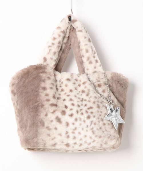 alcali（アルカリ）の「メイクル　ファー使いハンドバッグ【取り扱い店舗限定】（ハンドバッグ・レディース・ダークグレー/ブラウン/グレー・FREE）」の2枚目の写真