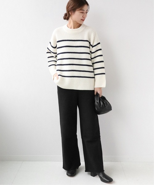 JOURNAL STANDARD relume(ジャーナルスタンダード レリューム)の「裏起毛スウェットイージーパンツ◆(スウェットパンツ・レディース・ブラック/ベージュ・FREE)」の3枚目の写真