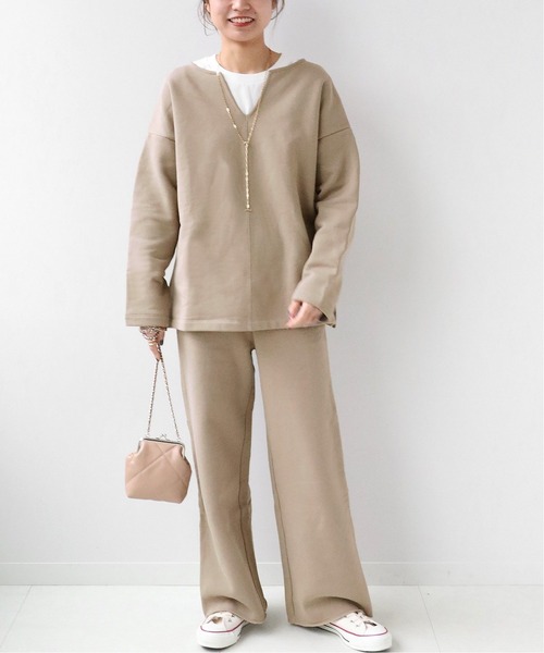 JOURNAL STANDARD relume(ジャーナルスタンダード レリューム)の「裏起毛スウェットイージーパンツ◆(スウェットパンツ・レディース・ブラック/ベージュ・FREE)」の7枚目の写真