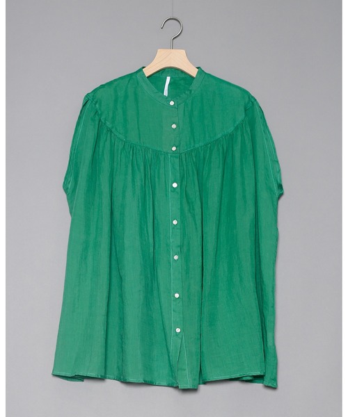 WHYTO.（ホワイト）の「「WHYTO. / ホワイト」ラミーギャザーチュニックブラウス"Ramie Gather Tunic Blouse"（シャツ/ブラウス・レディース・グリーン/イエロー/グレー/ブラック・38/36）」の19枚目の写真