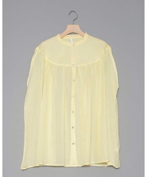 WHYTO.（ホワイト）の「「WHYTO. / ホワイト」ラミーギャザーチュニックブラウス"Ramie Gather Tunic Blouse"（シャツ/ブラウス・レディース・グリーン/イエロー/グレー/ブラック・38/36）」の20枚目の写真