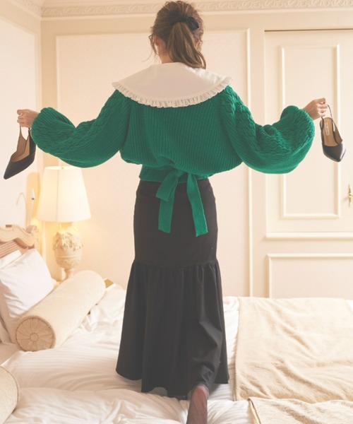 VIOLETTA（ヴィオレッタ）の「ハイウエストマーメイドスカート（スカート・レディース・ライトグリーン/ブラウン/ブラック・SMALL/MEDIUM）」の10枚目の写真