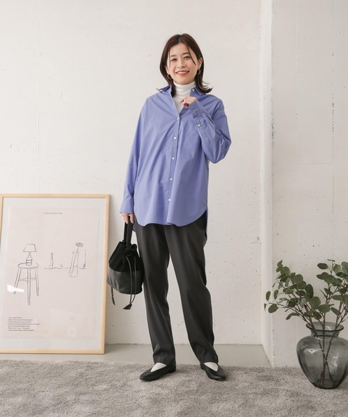 URBAN RESEARCH DOORS（アーバンリサーチドアーズ）の「タートルネックカットソー（Tシャツ/カットソー・レディース・オフホワイト/ベージュ系その他/ブラック・ONE）」の7枚目の写真