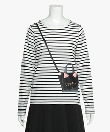 kate spade new york kids（ケイトスペードニューヨーク）の「ガールズ トロンプルイユキャットバッグ長袖Tシャツ（Tシャツ/カットソー・キッズ）」