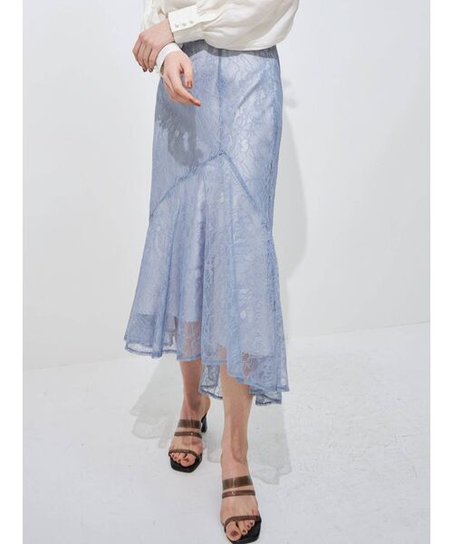 MERCURYDUO(マーキュリーデュオ)の「アシメデザインイレヘムマーメイドスカート(スカート・レディース・ネイビー/ブラウン/オフホワイト/ブルー/ラベンダー・SMALL/MEDIUM)」の18枚目の写真