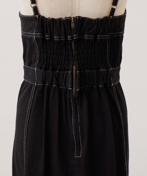 one after another NICE CLAUP（ワンアフターアナザーナイスクラップ）の「WEB限定　ステッチジャンパースカート（ジャンパースカート・レディース・アイボリー/ブラック/ブラウン・FREE）」の22枚目の写真