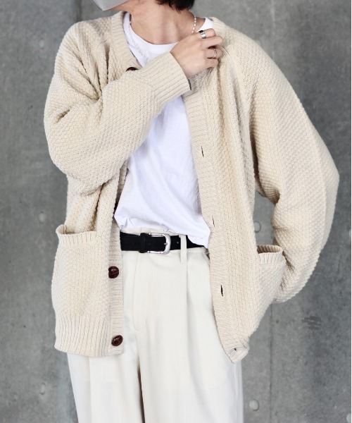 y/m by れぽすけ（イムバイレポスケ）の「ビックポケットルーズカーデ（カーディガン/ボレロ・メンズ・ブラック/イエロー/グリーン/アイボリー・MEDIUM/LARGE）」の17枚目の写真