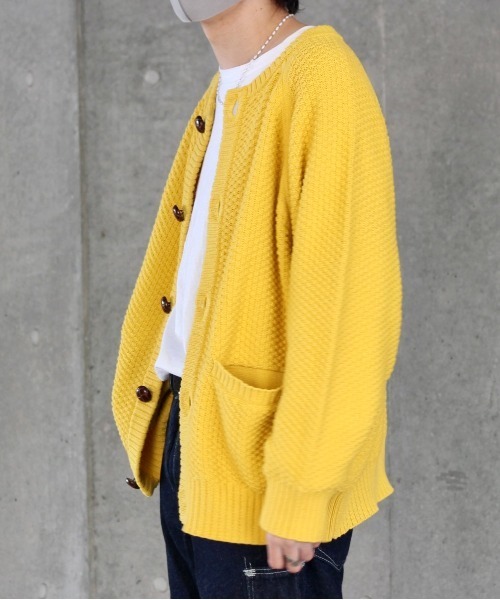 y/m by れぽすけ（イムバイレポスケ）の「ビックポケットルーズカーデ（カーディガン/ボレロ・メンズ・ブラック/イエロー/グリーン/アイボリー・MEDIUM/LARGE）」の16枚目の写真