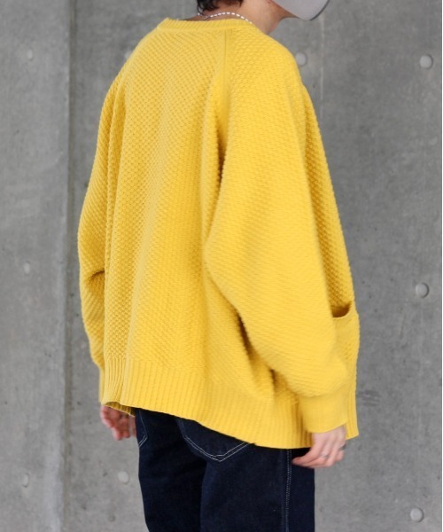 y/m by れぽすけ（イムバイレポスケ）の「ビックポケットルーズカーデ（カーディガン/ボレロ・メンズ・ブラック/イエロー/グリーン/アイボリー・MEDIUM/LARGE）」の10枚目の写真