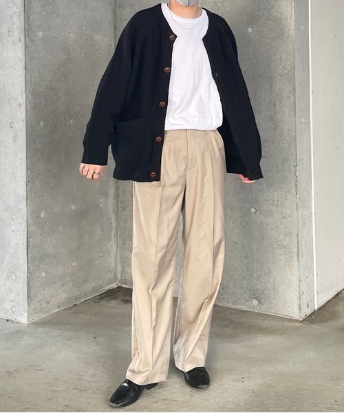 y/m by れぽすけ（イムバイレポスケ）の「ビックポケットルーズカーデ（カーディガン/ボレロ・メンズ・ブラック/イエロー/グリーン/アイボリー・MEDIUM/LARGE）」の7枚目の写真