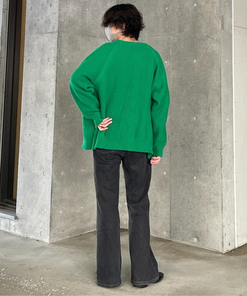 y/m by れぽすけ（イムバイレポスケ）の「ビックポケットルーズカーデ（カーディガン/ボレロ・メンズ・ブラック/イエロー/グリーン/アイボリー・MEDIUM/LARGE）」の15枚目の写真