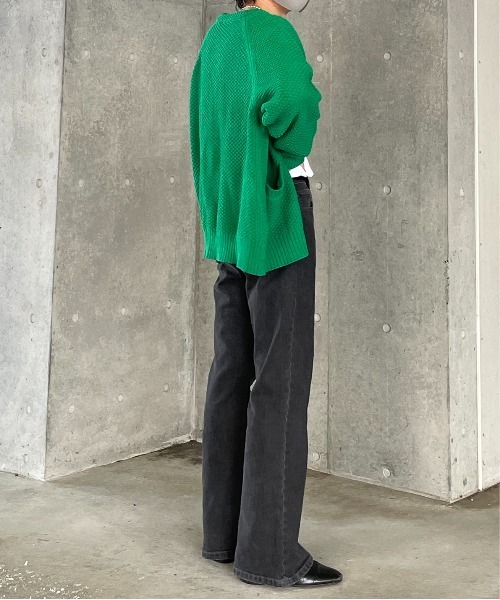 y/m by れぽすけ（イムバイレポスケ）の「ビックポケットルーズカーデ（カーディガン/ボレロ・メンズ・ブラック/イエロー/グリーン/アイボリー・MEDIUM/LARGE）」の9枚目の写真