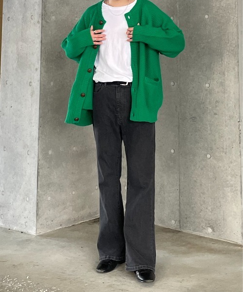 y/m by れぽすけ（イムバイレポスケ）の「ビックポケットルーズカーデ（カーディガン/ボレロ・メンズ・ブラック/イエロー/グリーン/アイボリー・MEDIUM/LARGE）」の21枚目の写真