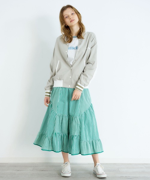 MILKFED.（ミルクフェド）の「GINGHAM PATCHWORK SKIRT