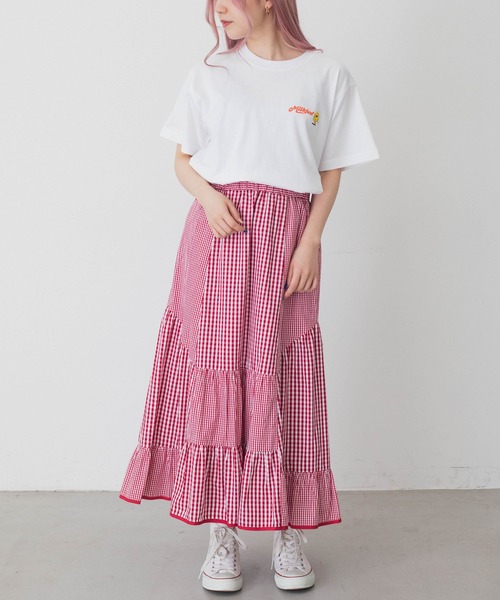 MILKFED.（ミルクフェド）の「GINGHAM PATCHWORK SKIRT