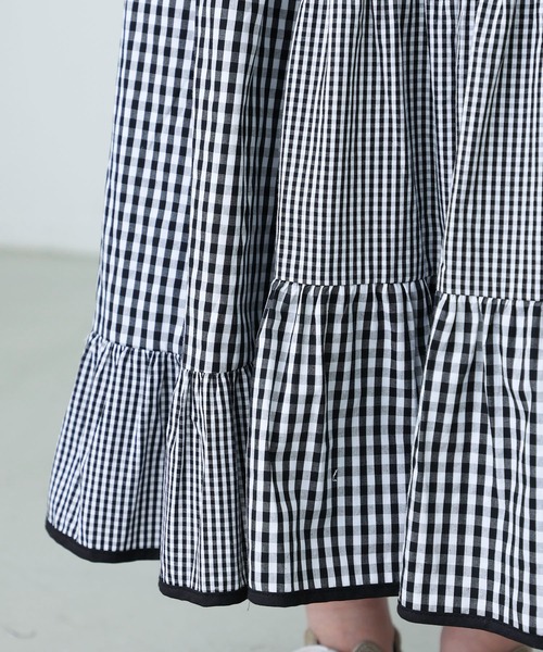 MILKFED.（ミルクフェド）の「GINGHAM PATCHWORK SKIRT