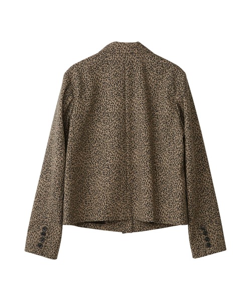 HYSTERIC GLAMOUR（ヒステリックグラマー）の「LEO柄 2ツ釦ジャケット（テーラードジャケット・レディース・ベージュ/チャコール・FREE）」の4枚目の写真