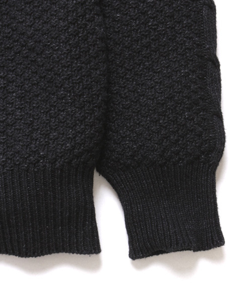 Denime（ドゥニーム）の「INDIGO KNIT CABLE CARDIGAN/インディゴニット　ケーブル編み　カーディガン（カーディガン/ボレロ・メンズ・ブラック/サックスブルー/ネイビー・MEDIUM/LARGE）」の14枚目の写真