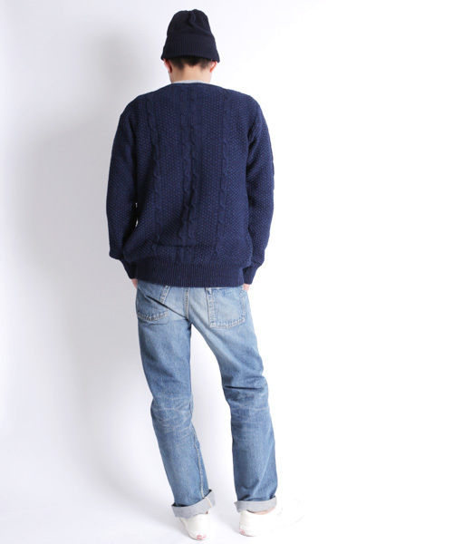 Denime（ドゥニーム）の「INDIGO KNIT CABLE CARDIGAN/インディゴ