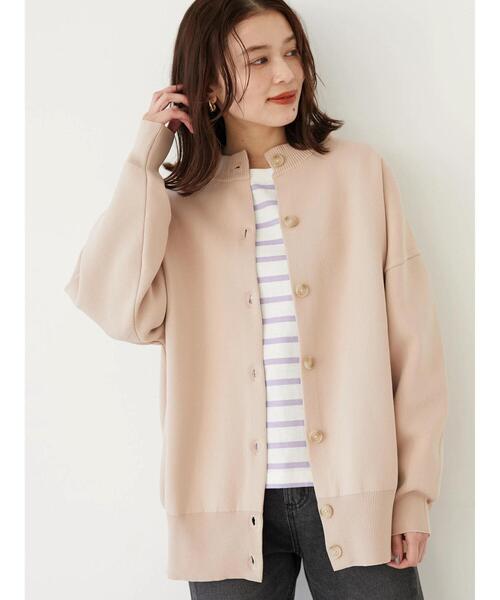 Green Parks(グリーンパークス)の「Bigサイズニットカーディガン*(カーディガン/ボレロ・レディース・サックスブルー/グリーン/ピンクベージュ・FREE)」の6枚目の写真