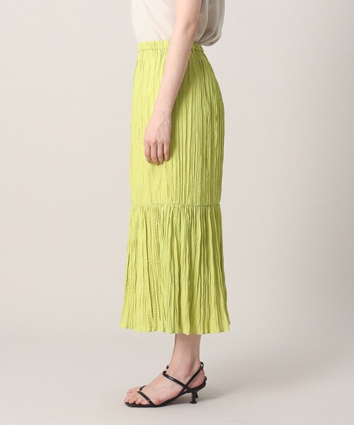 UNTITLED（アンタイトル）の「◆【STORYweb掲載】ワッシャー ティアードスカート（スカート・レディース・ダークブラウン/ブラック/ナチュラル/黄緑系・48/42/00/01/02/03/04/44）」の7枚目の写真