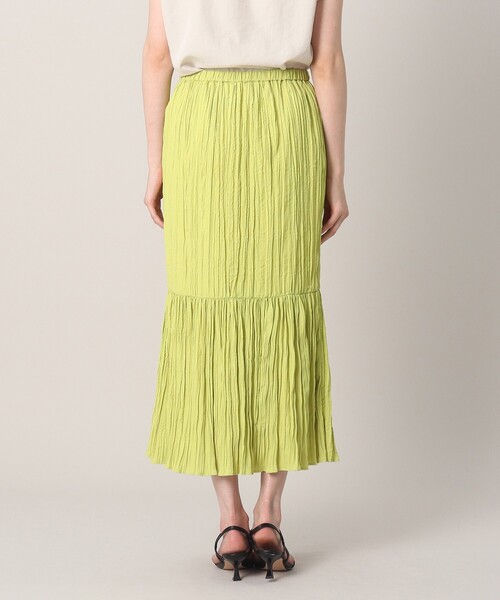 UNTITLED（アンタイトル）の「◆【STORYweb掲載】ワッシャー ティアードスカート（スカート・レディース・ダークブラウン/ブラック/ナチュラル/黄緑系・48/42/00/01/02/03/04/44）」の8枚目の写真