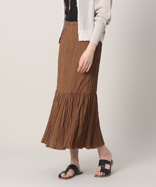 UNTITLED（アンタイトル）の「◆【STORYweb掲載】ワッシャー ティアードスカート（スカート・レディース・ダークブラウン/ブラック/ナチュラル/黄緑系・48/42/00/01/02/03/04/44）」の12枚目の写真